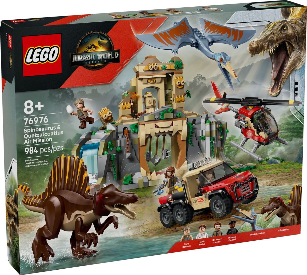 76976 LEGO® Jurassic World Spinosaurier & Quetzalcoatlus: Hubschrauber-Einsatz